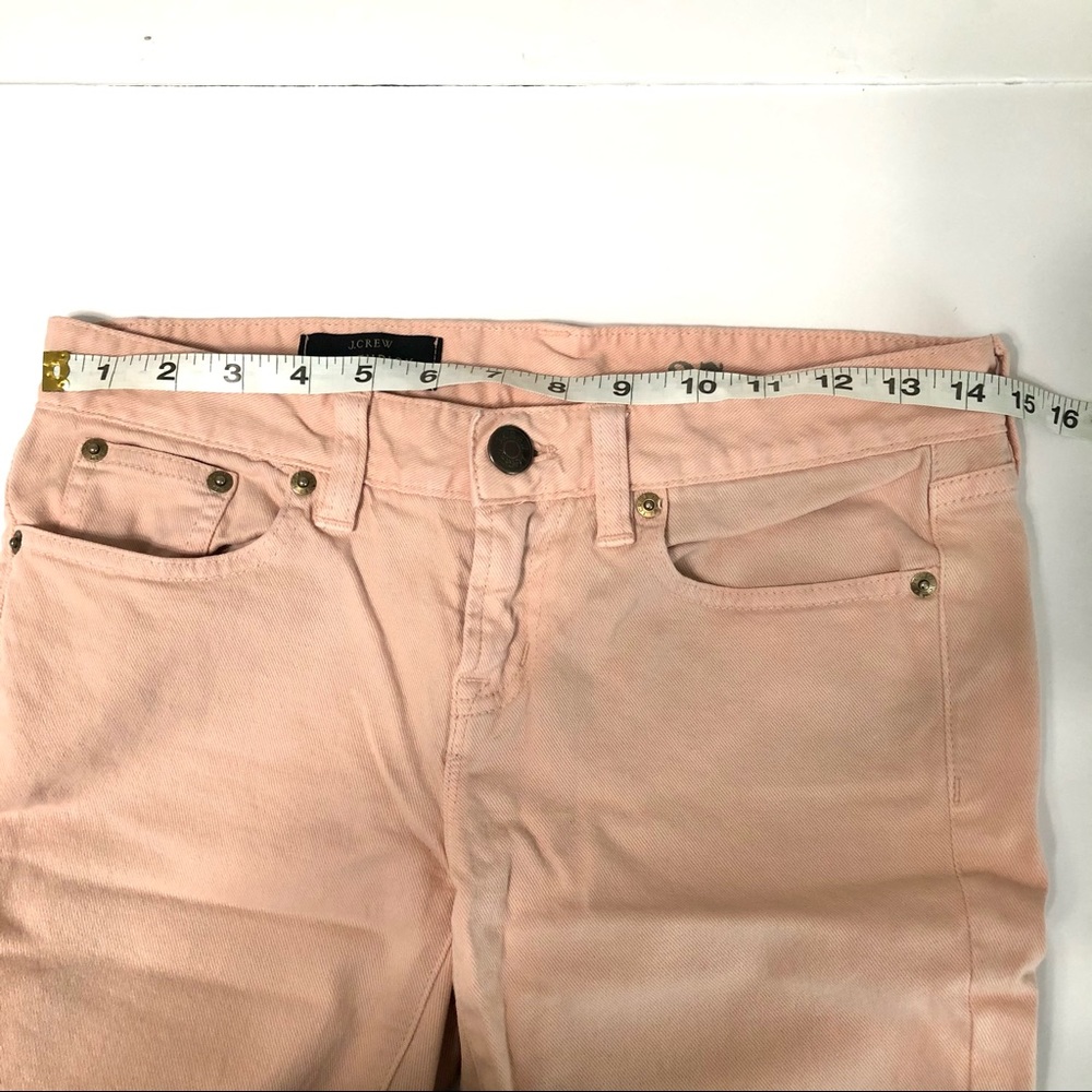 J Crew Toothpick Ankle Jeans light peach Pink 27 - Picture 9 of 10